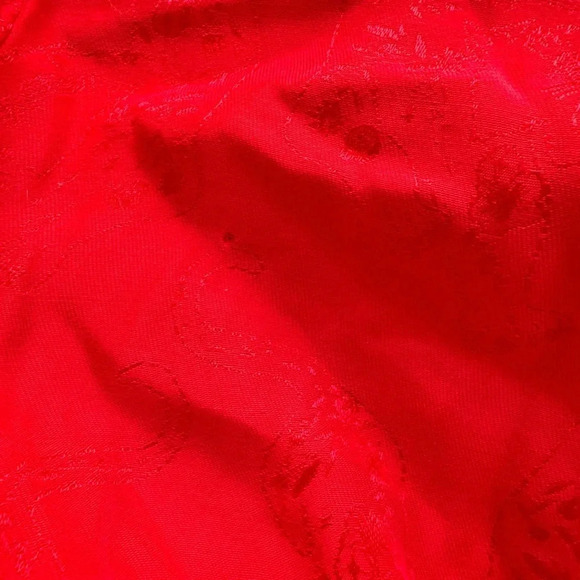 Sandro Paris Red Dress Midi V-neck long sleeve Floral FR 1 / Small US RTR - Picture 16 of 16